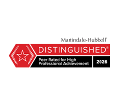 Martindale-Hubbell | Distinguished | Peer Rated For High Professional Achievement | 2026